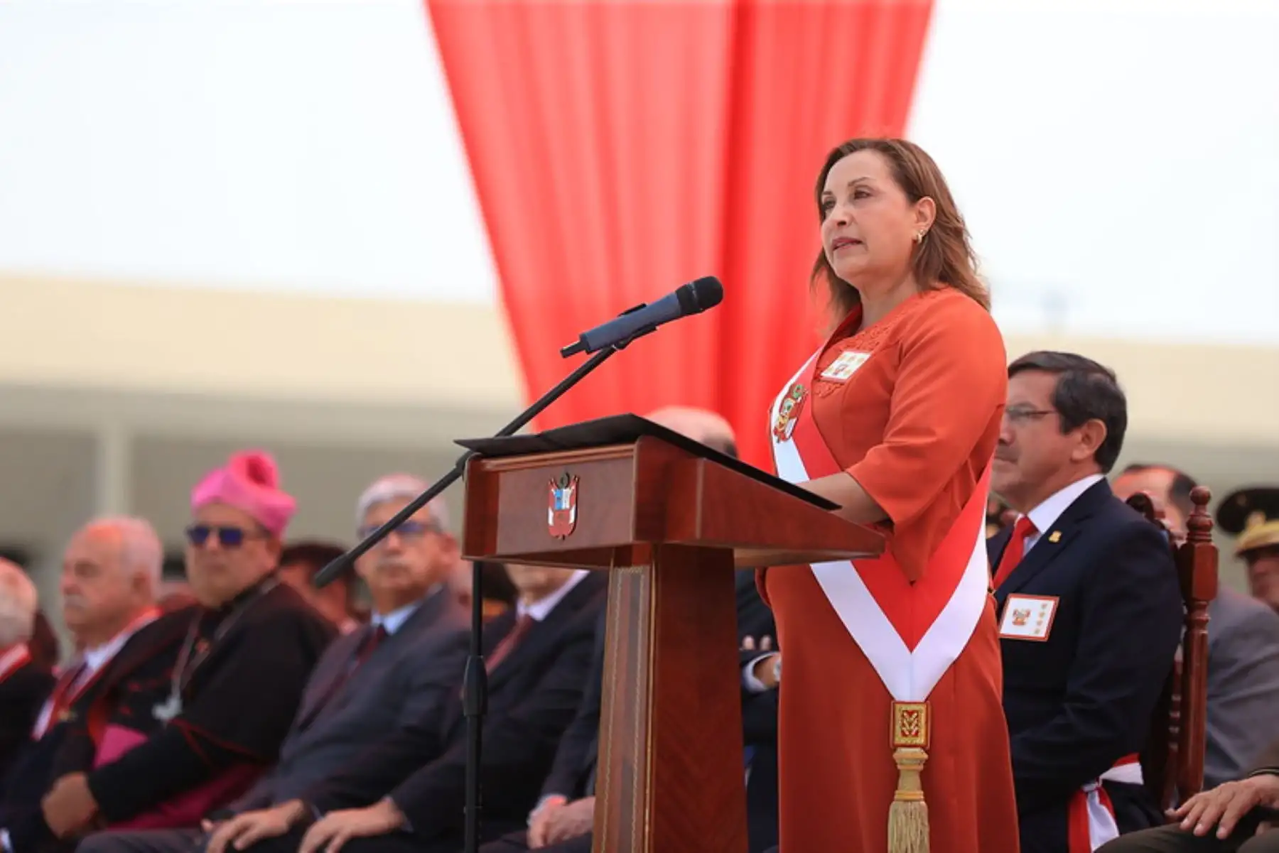 Presidenta Dina Boluarte participa en la ceremonia por el 43° aniversario de las operaciones de la Cordillera del Cóndor. Foto: ANDINA/ Prensa Presidencia
