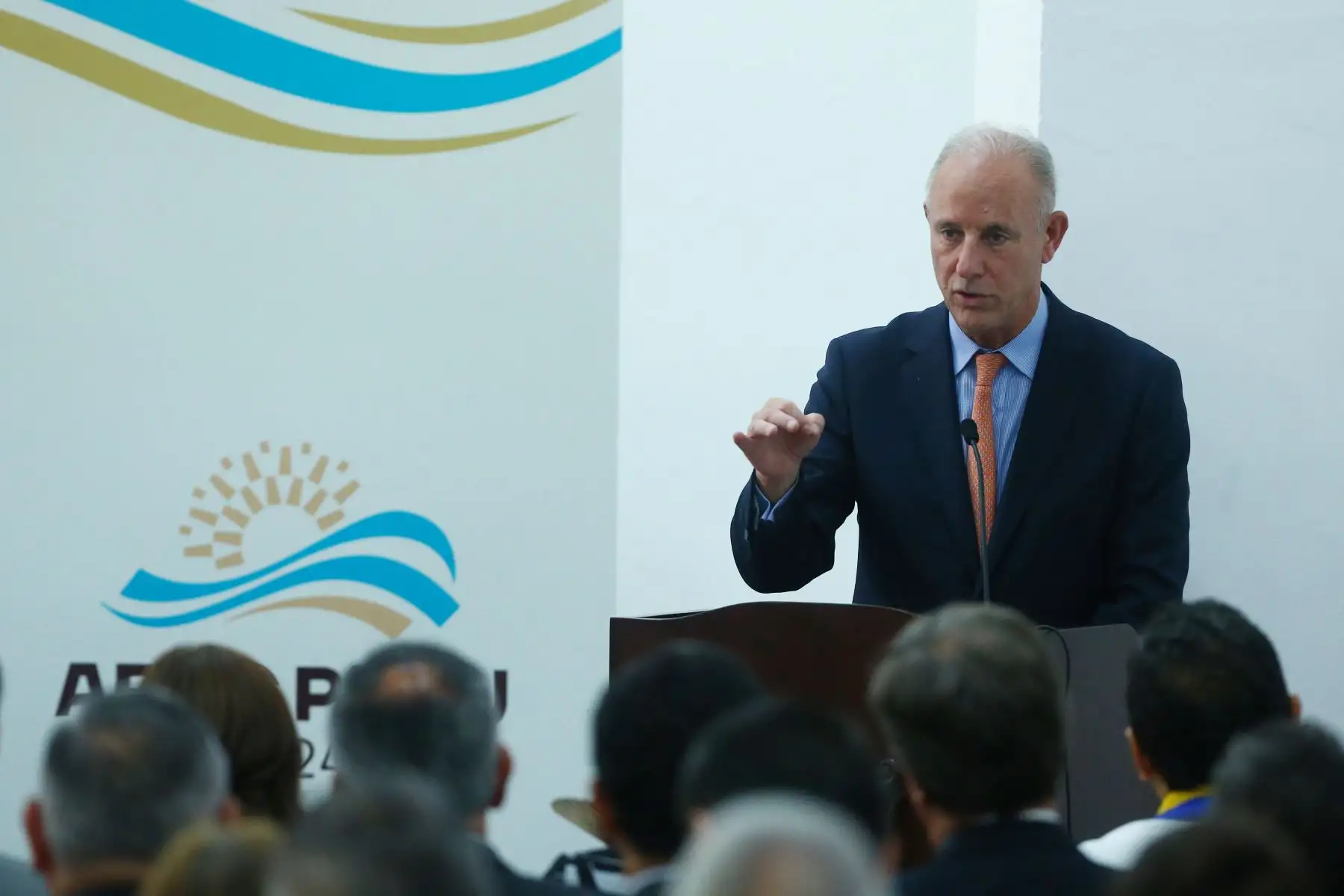 Palabras  del ministro de Relaciones Exteriores, Javier Gonzales Olaechea Franco , em la iniciativa denominada  APEC Ciudadano Perú 2024. Actividad  que busca promover eventos de diversa índole que permitan acercar los beneficios y oportunidades que el Foro de Cooperación Económica Asia - Pacífico ( APEC) propicia en el Perú. 
Foto: ANDINA/Eddy Ramos