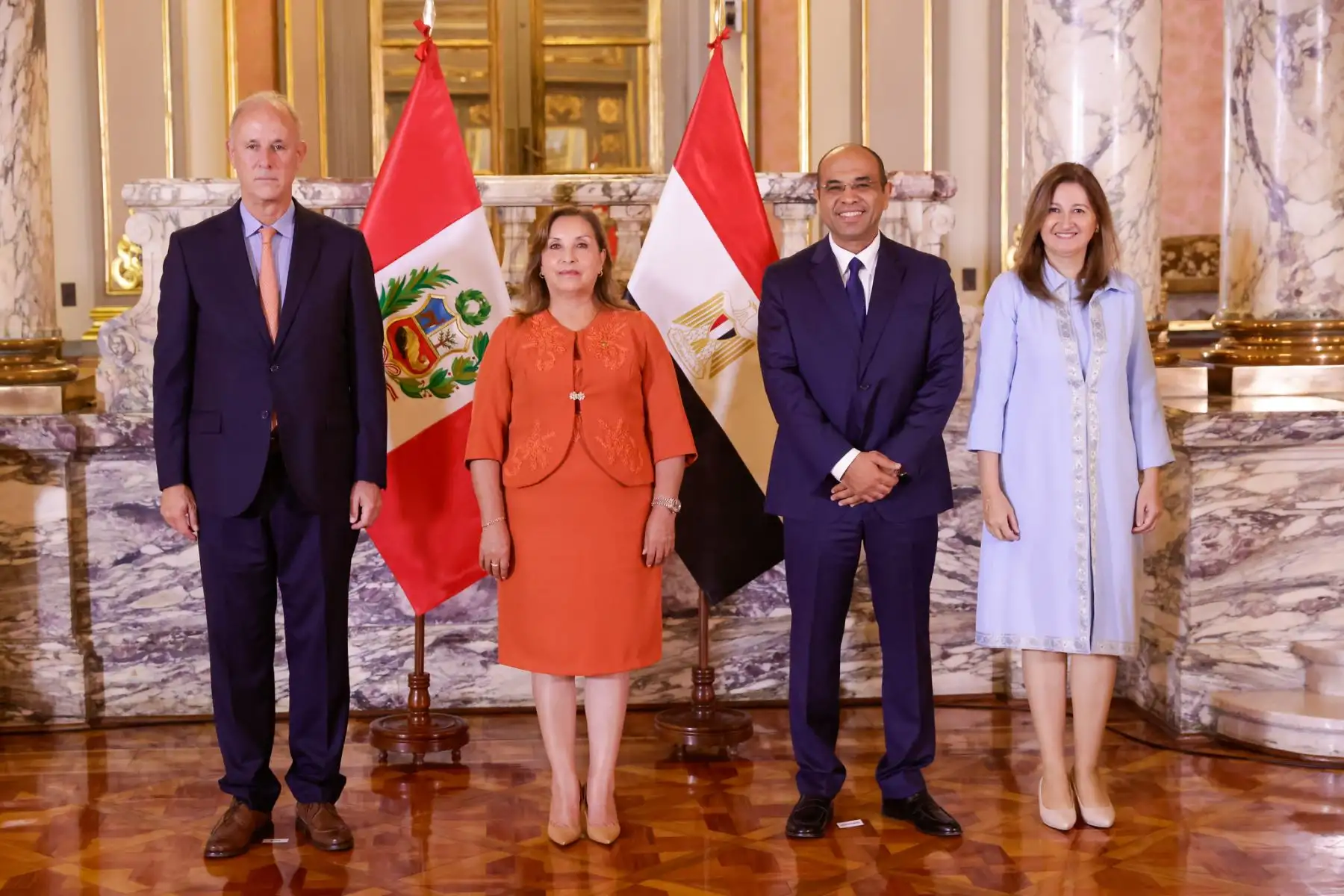 La presidenta de la república, Dina Ercilia Boluarte Zegarra, participó en la presentación de cartas credenciales de embajadores residentes en el Perú.
Foto: ANDINA/Presidencia Perú