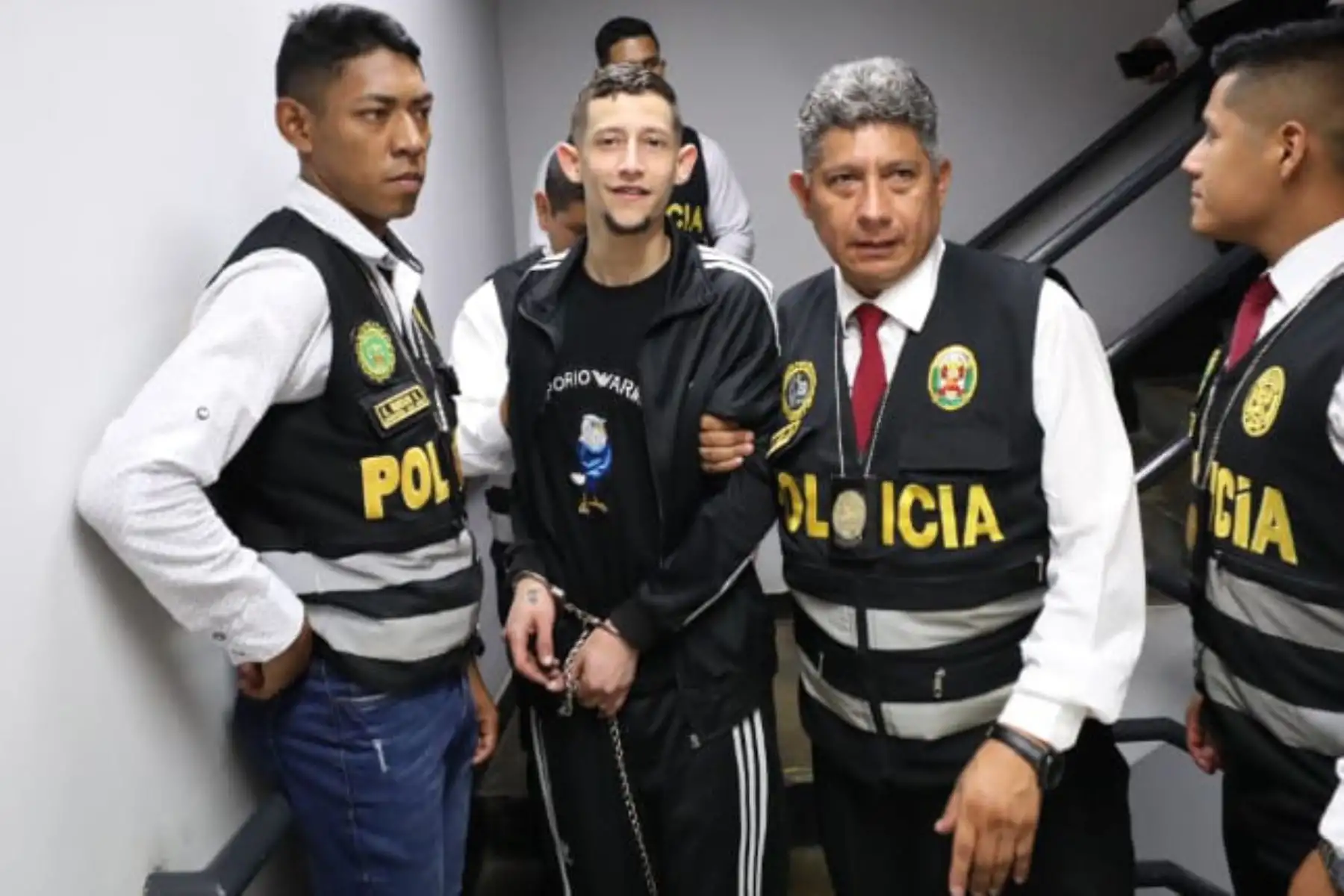Poder Judicial, a través del Vigésimo Cuarto Juzgado de Investigación Preparatoria de Lima, realiza control de identidad de Sergio Tarache Parra, investigado por el feminicidio de Katherine Gómez. Foto: Difusión