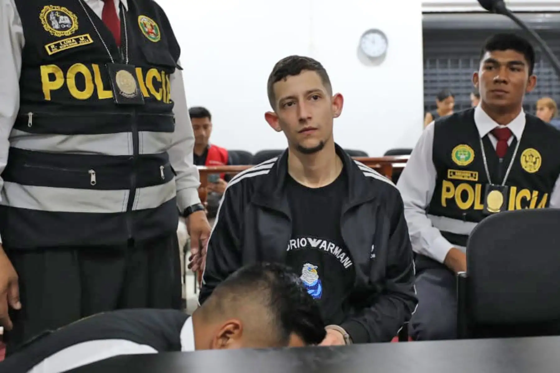 Poder Judicial, a través del Vigésimo Cuarto Juzgado de Investigación Preparatoria de Lima, realiza control de identidad de Sergio Tarache Parra, investigado por el feminicidio de Katherine Gómez. Foto: Difusión