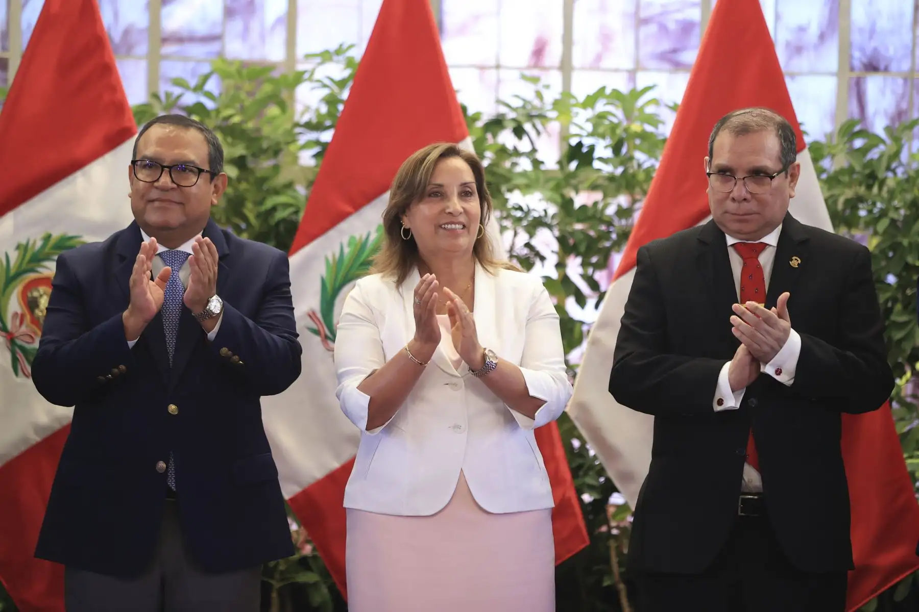 La presidenta de la república, Dina Boluarte Zegarra, participa en la conmemoración del Día de la Lucha contra el Trabajo Forzoso. Foto: ANDINA/Prensa Presidencia