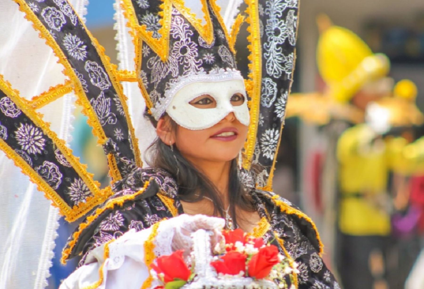 Máscara de carnaval colorida hermosa