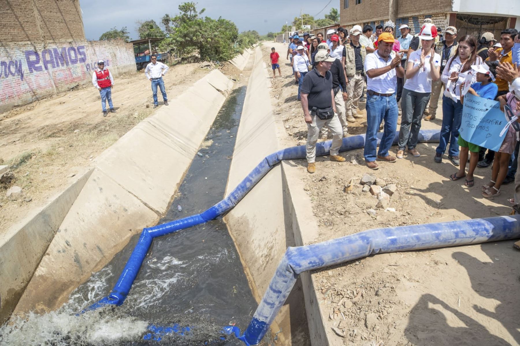 El Sistema Alternativo de Recolección y Evacuación de Aguas de Lluvia (SARE) consiste en una piscina subterránea (pozo de tormenta) de 1500 m³ de capacidad. Foto: ANDINA/MVCS