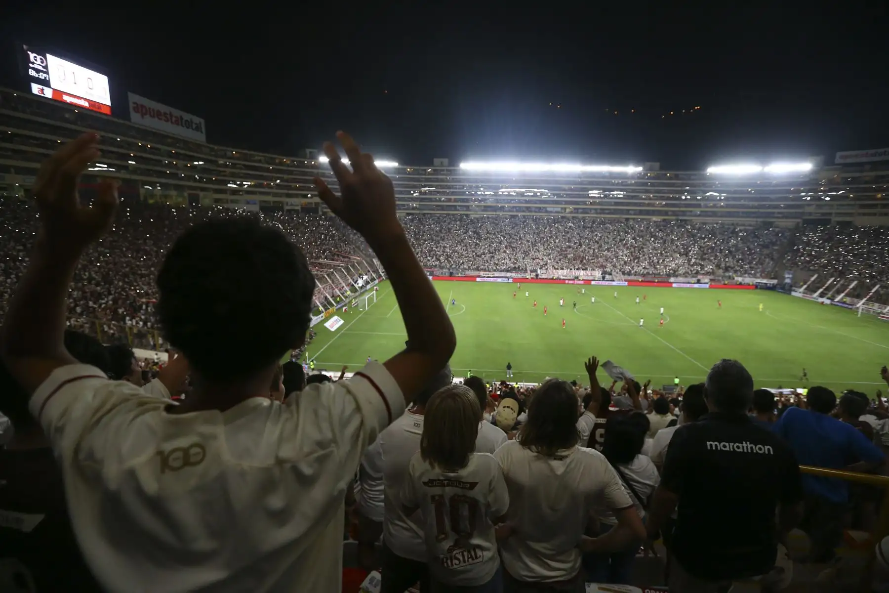 Universitario de Deportes se enfrenta al club Atlético Grau por la fecha 2 de la Liga 1 Apertura  en el estadio Monumental de Ate. 

Foto: ANDINA/Eddy Ramos