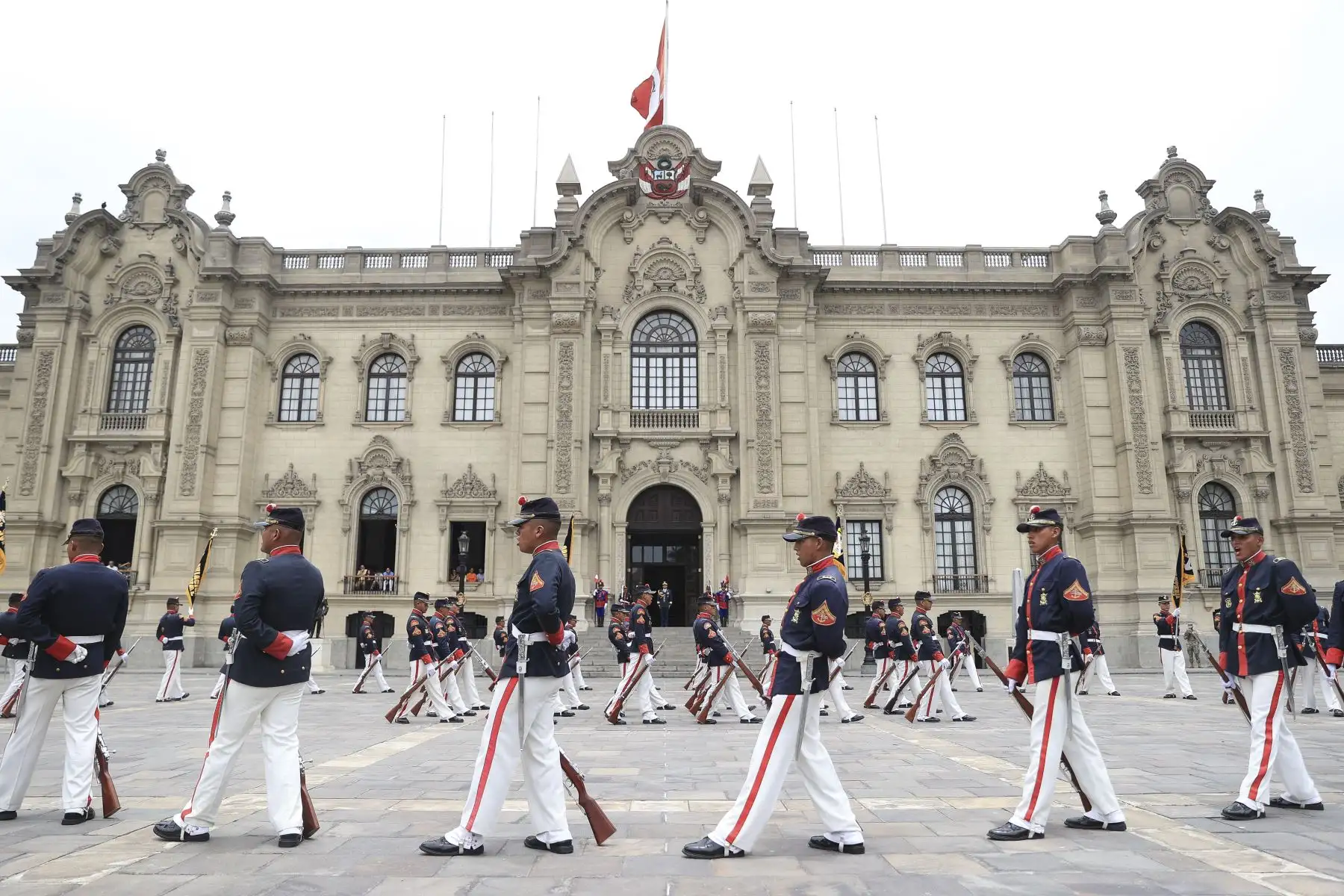Tradicional cambio de guardia en Palacio de Gobierno
Foto: ANDINA/Prensa Presidencia