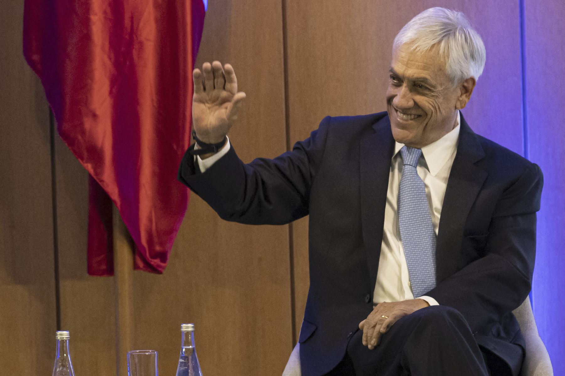 El  expresidente de Chile Sebastián Piñera participa en el lanzamiento del 