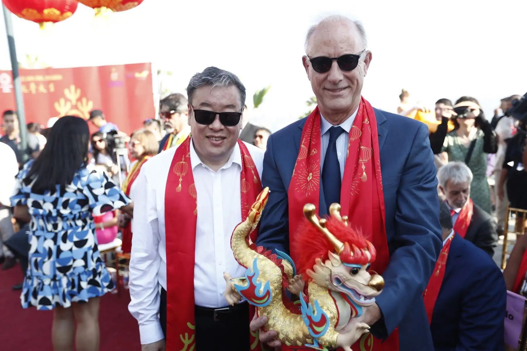 En el Parque Chino de Miraflores se realizó una ceremonia al aire libre para celebrarse el Año Nuevo Chino, con la participación de autoridades públicas, miembros del cuerpo diplomático extranjero en el Perú y público en general. Foto: ANDINA/Daniel Bracamonte