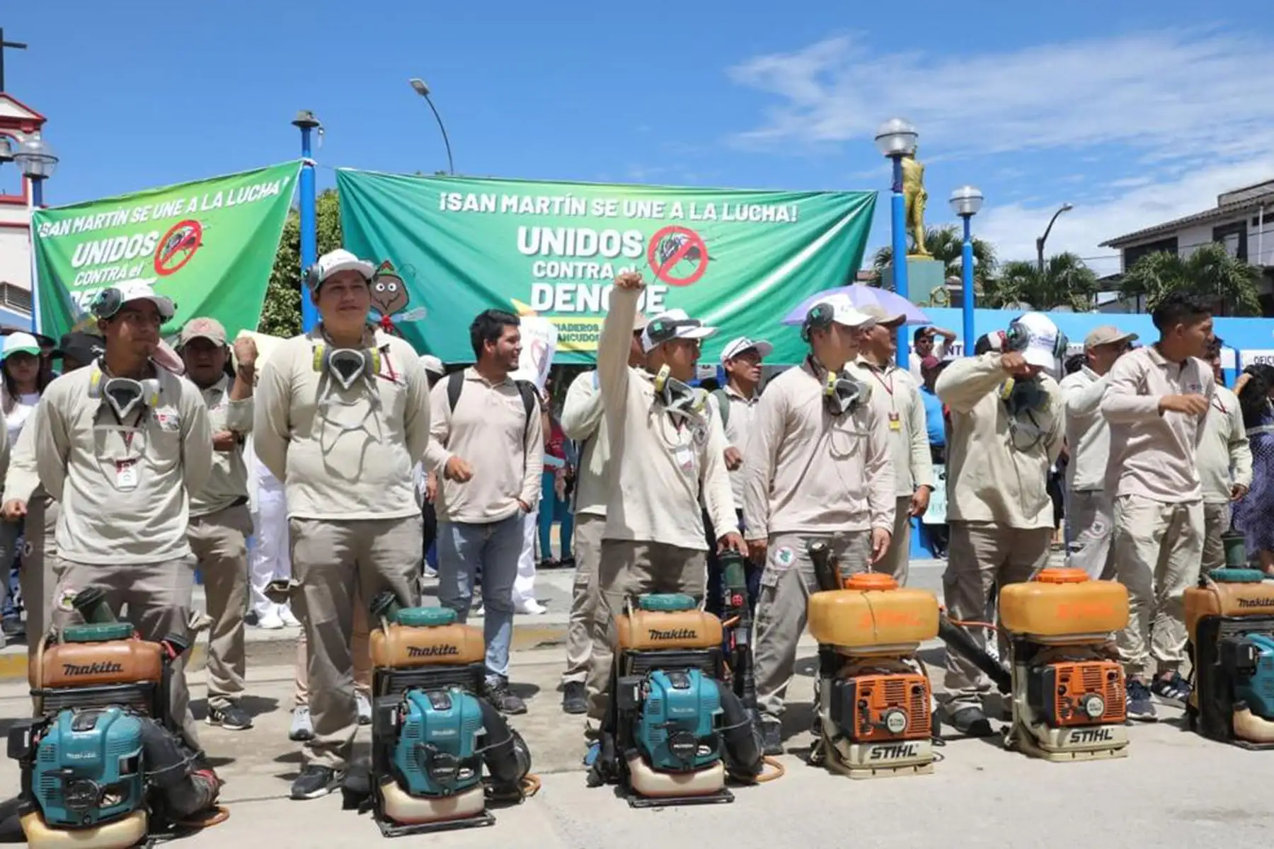 Minsa impulsa la campaña " Unidos contra el Dengue" en la región San Martín.  La campaña, tiene como finalidad, encabezar las estrategias conjuntas de los tres niveles de gobierno, en la lucha contra esta enfermedad. 
Foto: Minsa 
Foto: Minsa