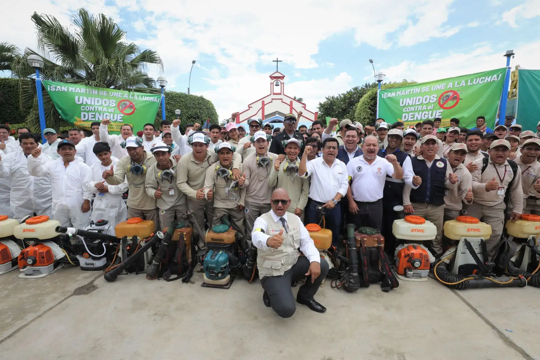 Minsa impulsa la campaña " Unidos contra el Dengue" en la región San Martín.  La campaña, tiene como finalidad, encabezar las estrategias conjuntas de los tres niveles de gobierno, en la lucha contra esta enfermedad. 
Foto: Minsa