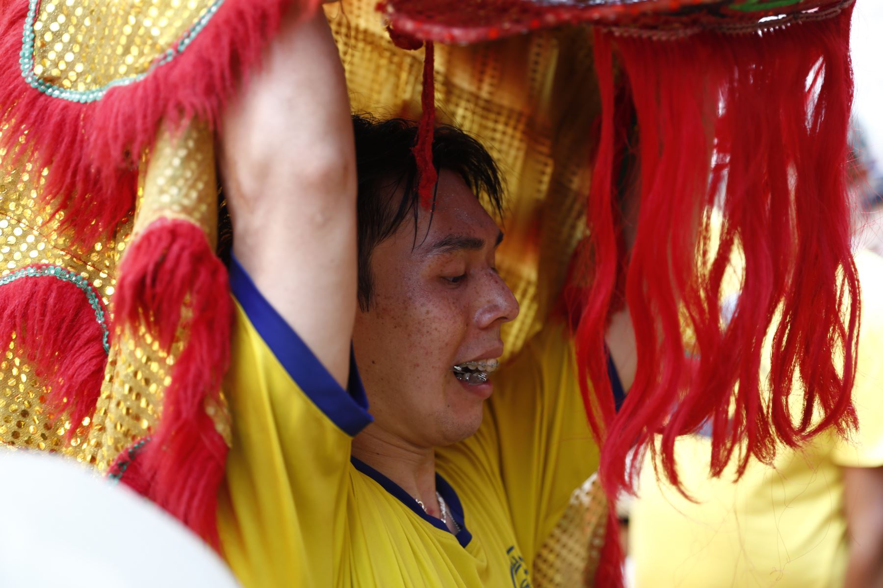 Descendientes de la comunidad china en el Perú participaron en las celebraciones por el inicio del Año Nuevo Lunar en el Barrio Chino del Cercado de Lima con un colorido pasacalle. Foto: ANDINA/Daniel Bracamonte