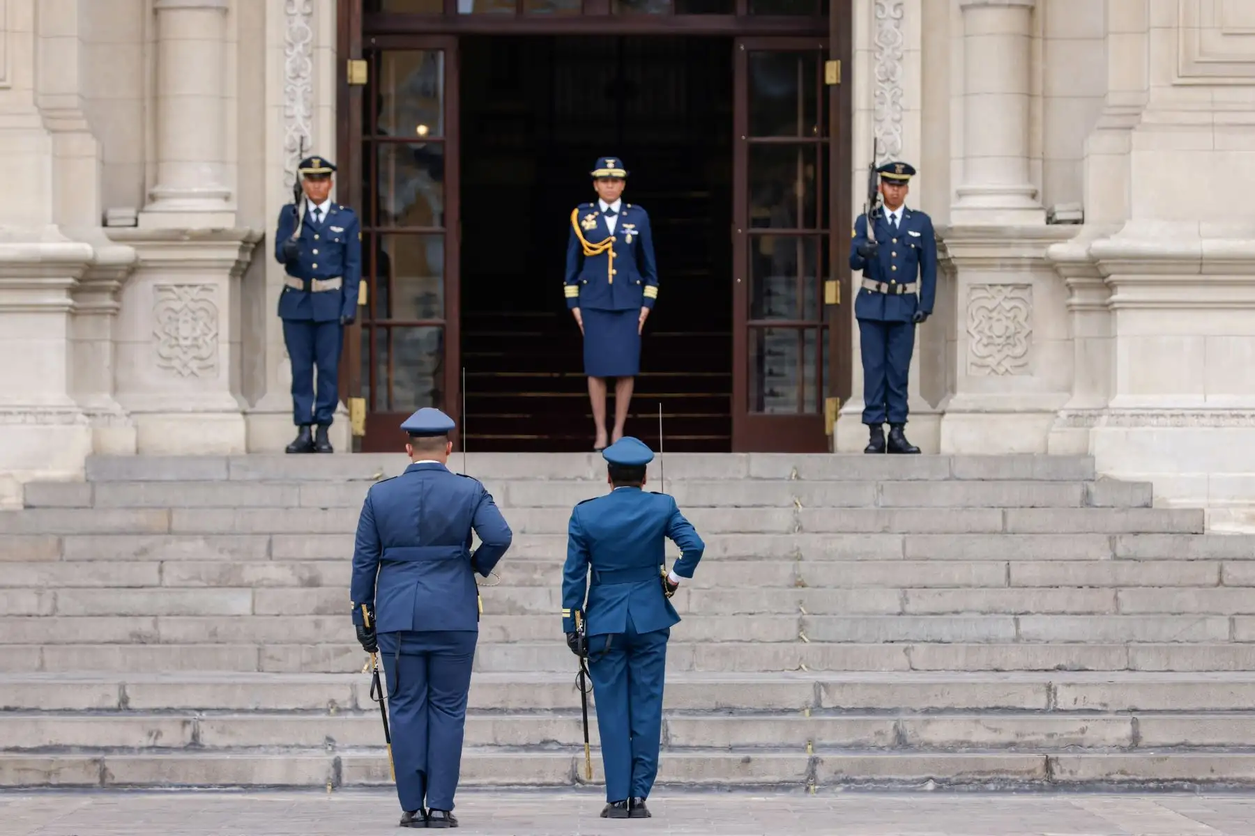 Tradicional cambio de guardia en Palacio de Gobierno. Foto: ANDINA/ Prensa Presidencia