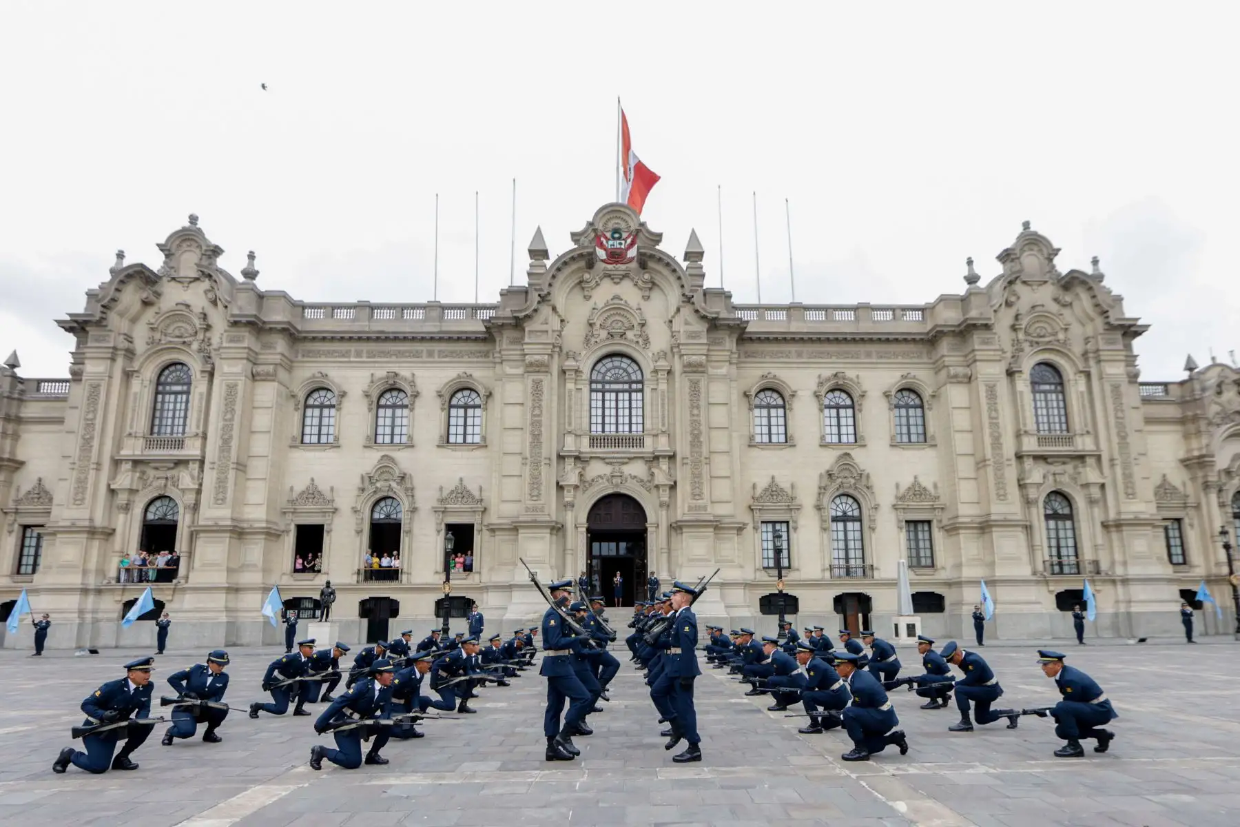 Tradicional cambio de guardia en Palacio de Gobierno. Foto: ANDINA/ Prensa Presidencia