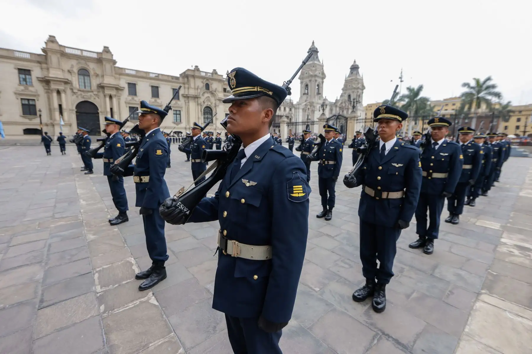 Tradicional cambio de guardia en Palacio de Gobierno. Foto: ANDINA/ Prensa Presidencia