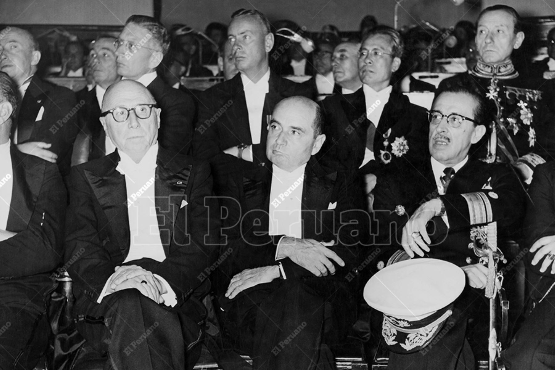 Lima - 1956 / Jorge Basadre como ministro de Educación en el gobierno del presidente Manuel Prado. Foto: Archivo Histórico de El Peruano / Armando Cerna