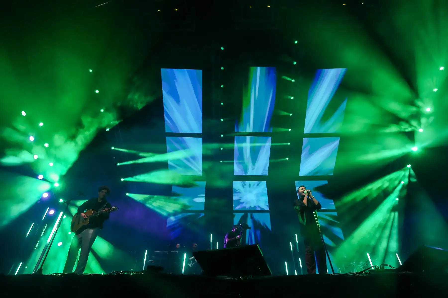 Banda mexicana Reik volvió a Perú para dar un concierto por el día de San Valentín, la velada estuvo acompañada por sus baladas clásicas y con lo nuevo de su ritmo urbano
Foto: ANDINA/Ricardo Cuba