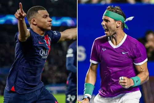 Kyliam Mbappé y Rafael Nadal