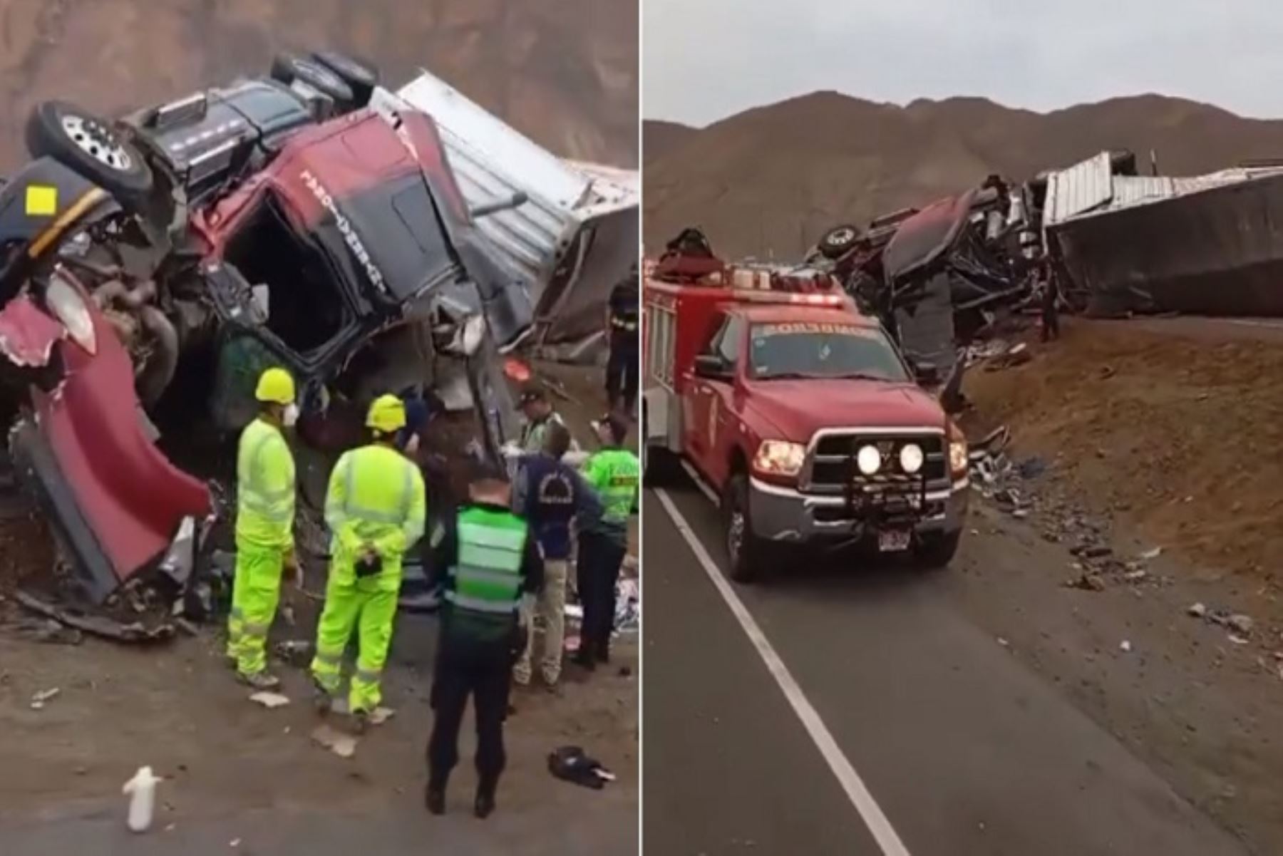 El vehículo pesado se desplazaba de norte a sur transportando mercancía.