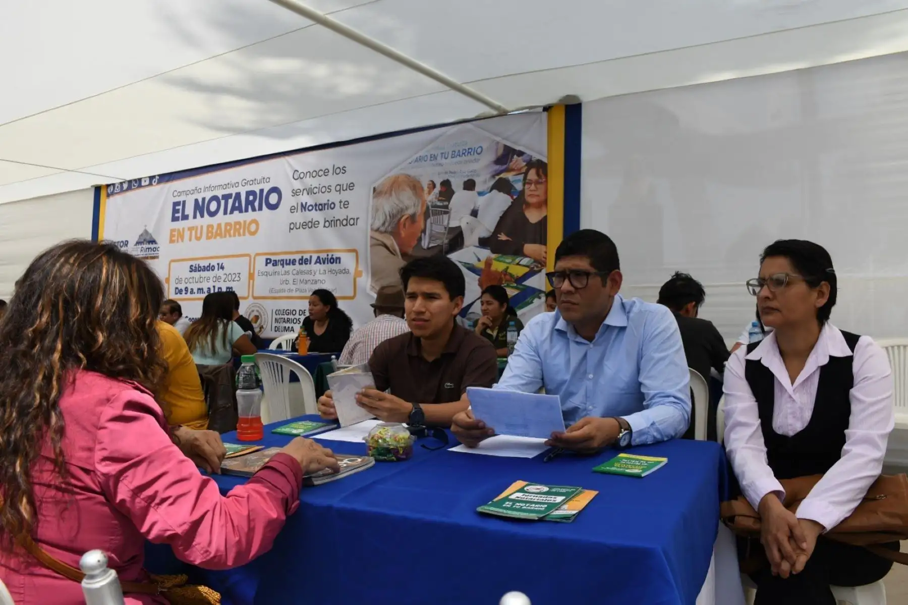 Campaña gratuita el Notario en tu Barrio atendió a mas de 3,500 personas. Foto: ANDINA/Difusión