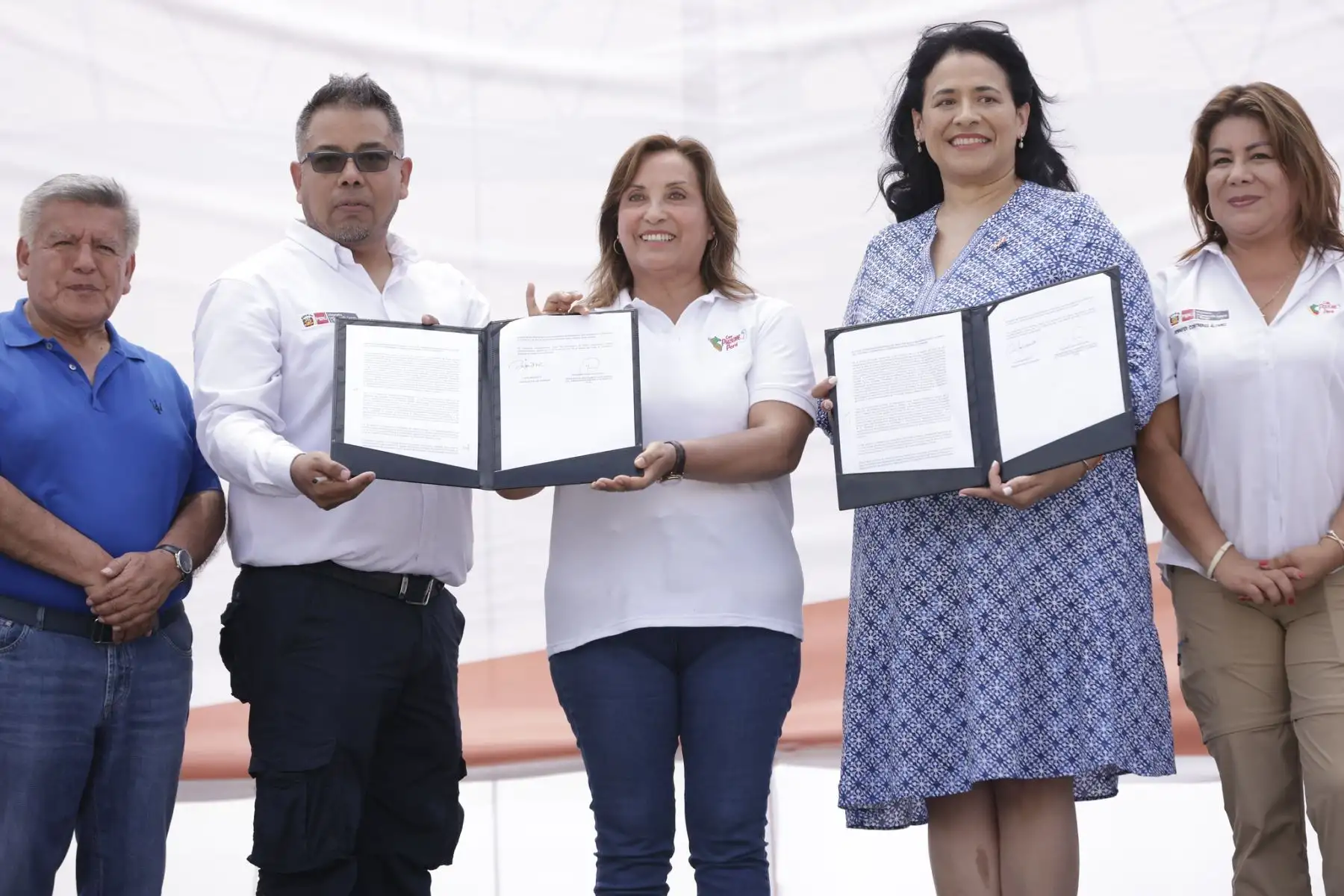 La presidenta de la República, Dina Boluarte, participó en la firma del acta para el inicio de negociaciones para el contrato de Gobierno a Gobierno de Perú y Canadá para la ejecución del proyecto Chavimochic III. Foto: ANDINA/Presidencia