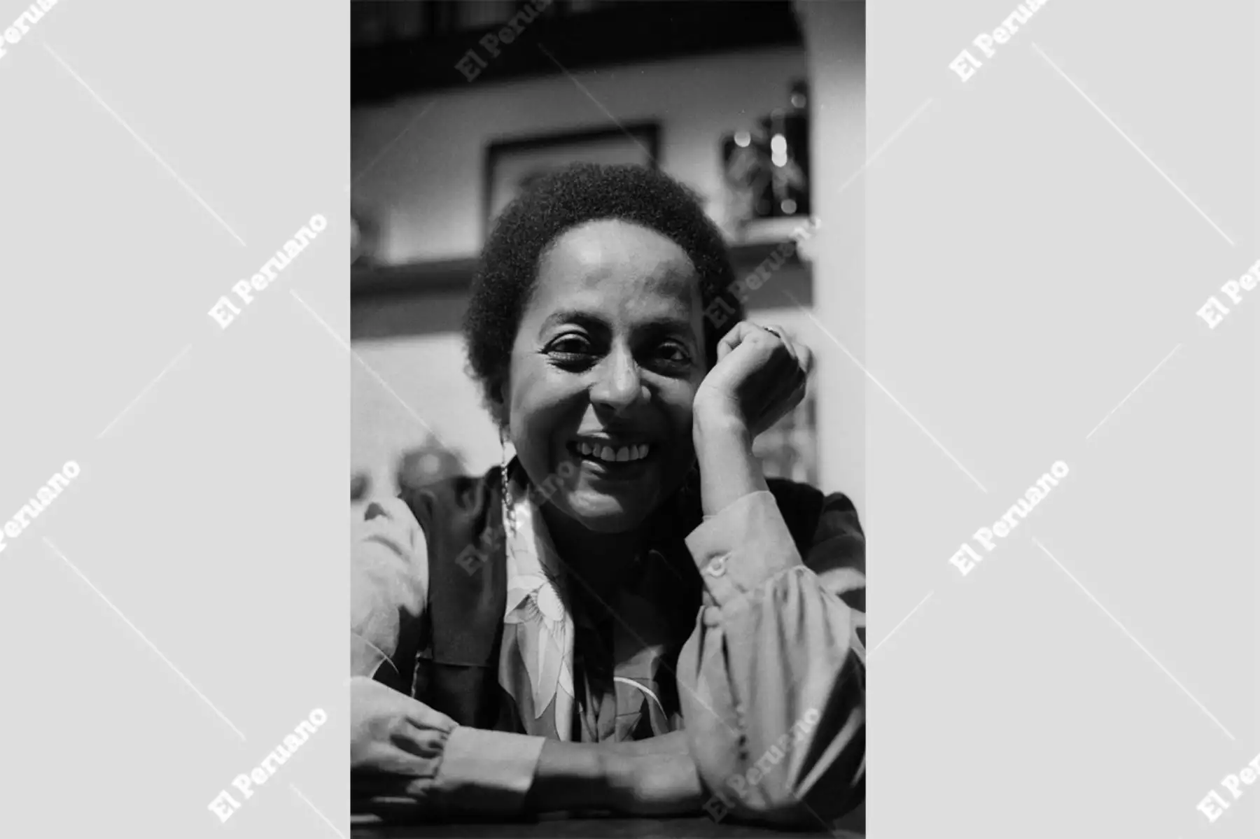 Lima - 9 junio 1987 / Entrevista a la cantante afroperuana Susana Baca.Foto: Archivo Histórico El Peruano