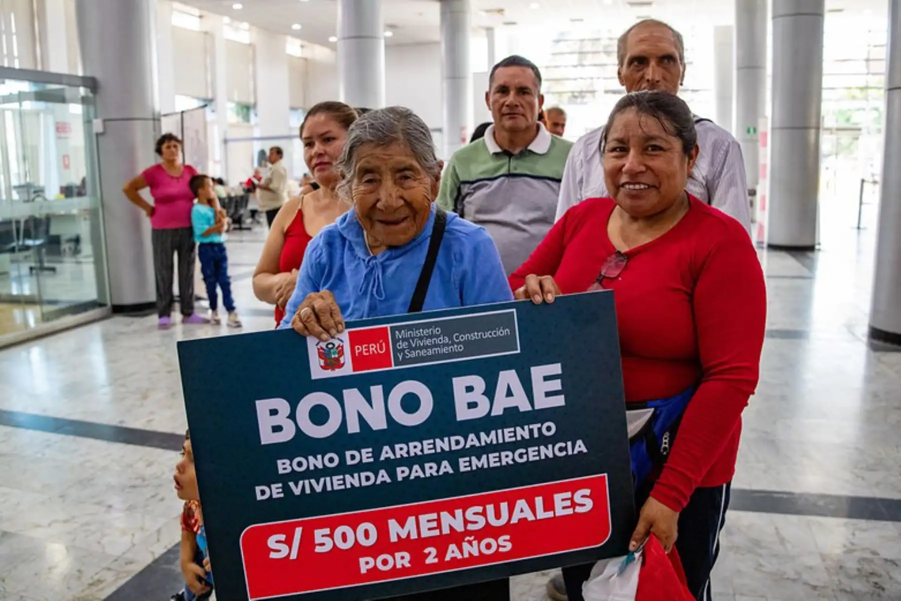 Beneficiarios del Bono de Arrendamiento de Vivienda para Emergencia. ANDINA/Difusión