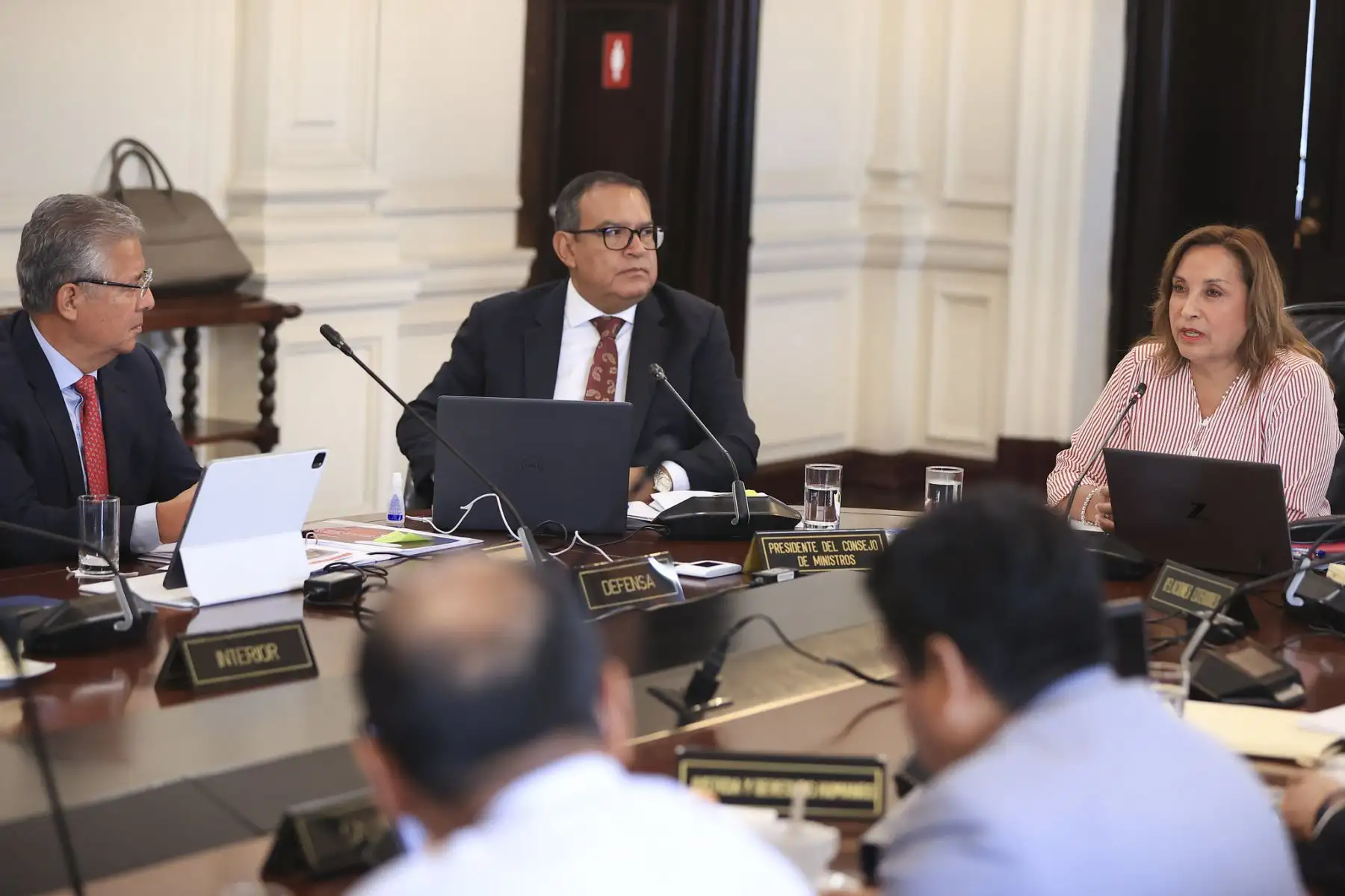 Presidenta de la República, Dina Boluarte lidera sesión del Consejo de Ministros.
Foto: ANDINA/Prensa Presidencia