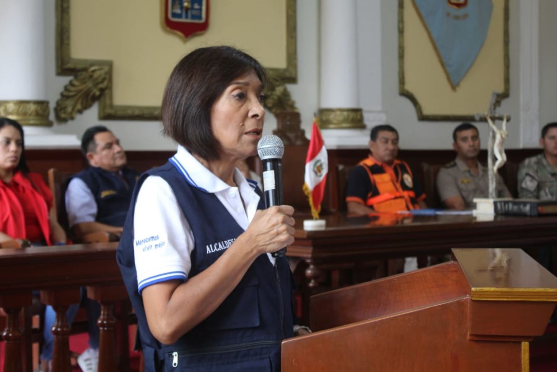 La alcaldesa de Chiclayo, Janet Cubas, lidera diversas acciones preventivas y de capacitación frente al Fenómeno de El Niño. Foto: ANDINA/Difusión.