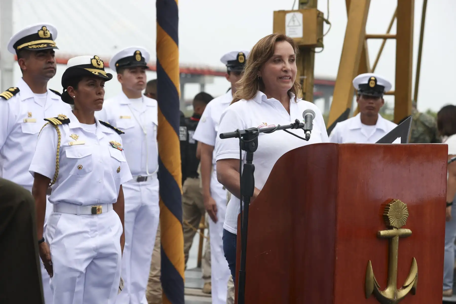 Presidenta Dina Boluarte participa en el bautizo de las Plataformas Itinerantes de Acción Social - PIAS Río Ucayali I y Río Ucayali II.
Foto: ANDINA/Prensa Presidencia