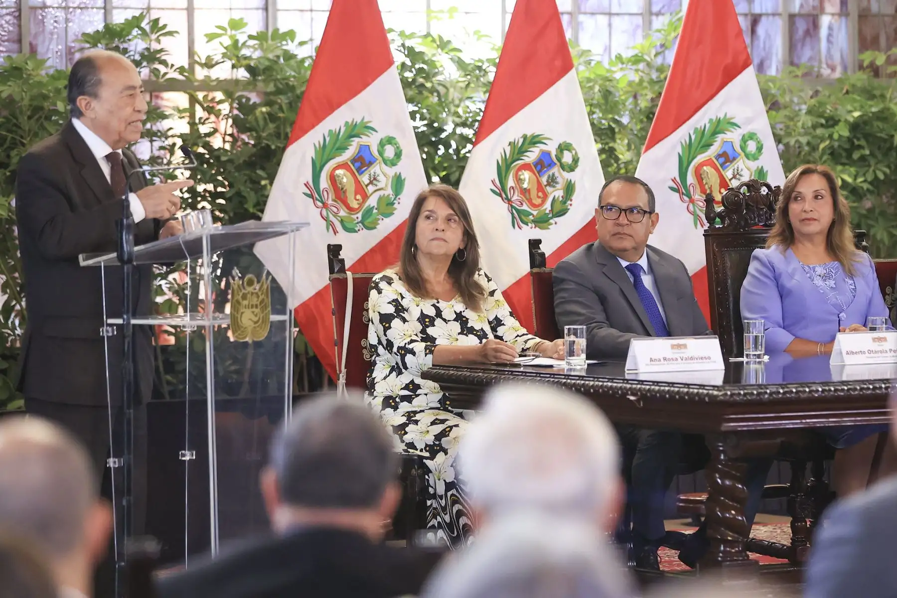 La presidenta de la República, Dina Boluarte, participa en la apertura del año de actividades con la cooperación internacional y el Foro de Cooperantes Extraordinarios 2024. Foto: ANDINA/ Prensa Presidencia