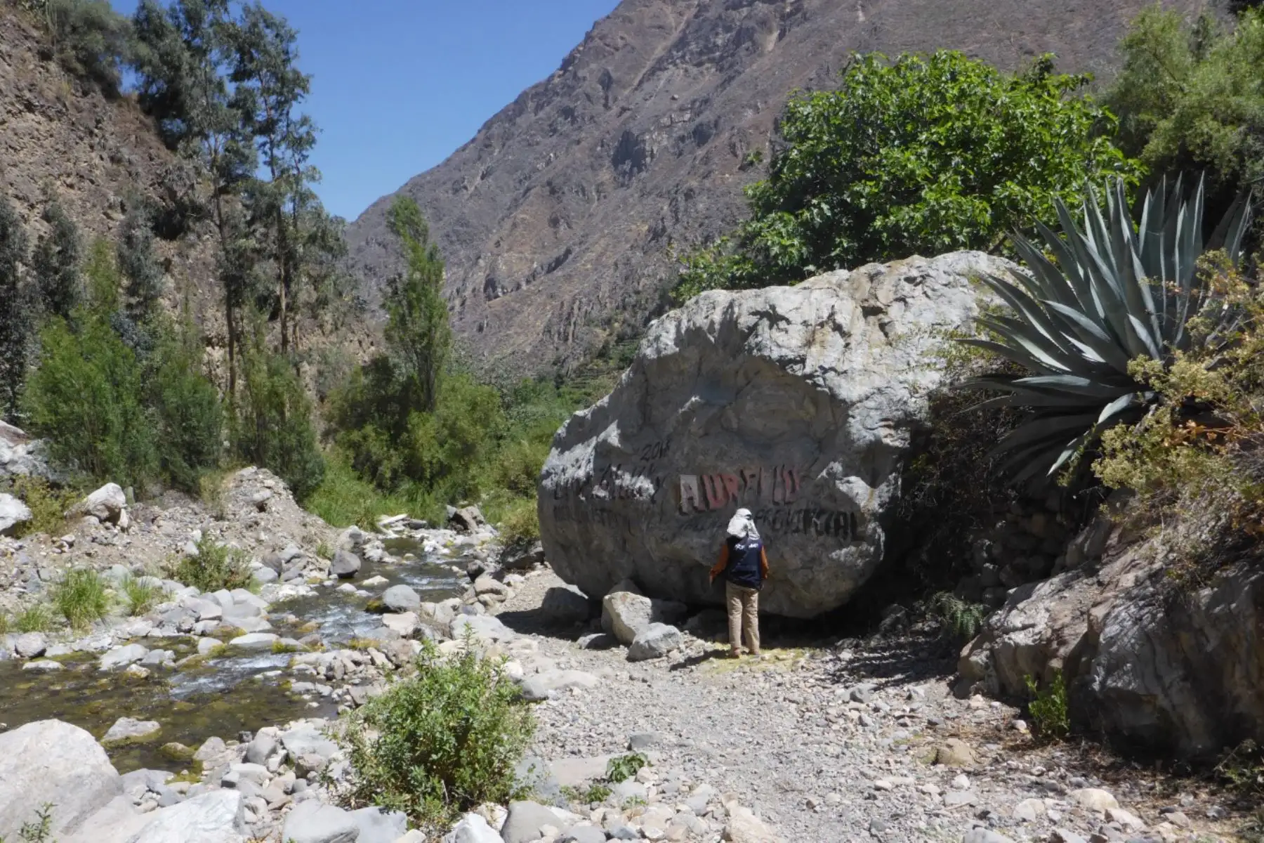 El distrito de Choco, región Arequipa, fue afectado por un huaico que arrasó con todo lo que encontró a su paso el 22 de enero pasado. Foto: ANDINA/Ingemmet
