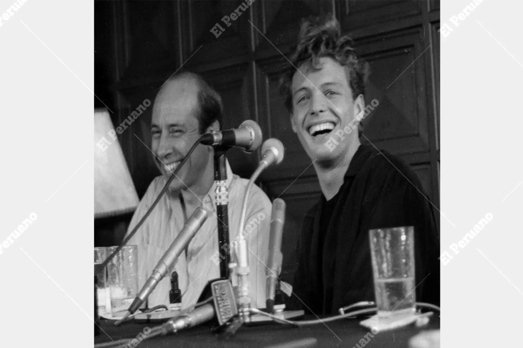 Lima - 20 marzo 1990/ Conferencia de prensa del cantante Luis Miguel.