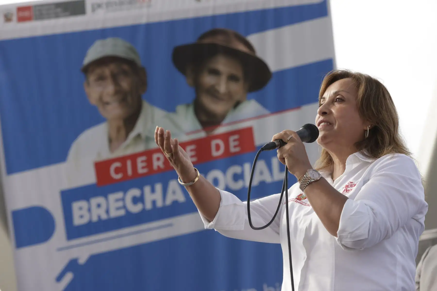 La presidenta Dina Boluarte participó en la ceremonia de incorporación del usuario 800 mil del Programa de Asistencia Solidaria Pensión 65.
Foto: ANDINA/Presidencia Perú