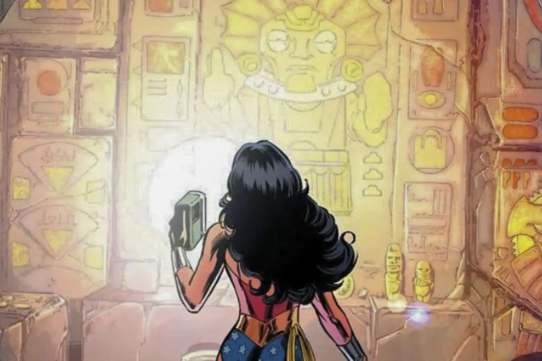 En la historia de DC Comics, la superheroína es parte de una investigación arqueológica en Perú, donde se ubica la tumba de Ayar Cachi, referido como el Dios Inka de los Temblores. Esta fue una publicación digital, publicada con el nombre de Wonder Woman: Agent of Peace #8 (Mujer Maravilla: Agente de Paz #8).
Foto: DC Comics