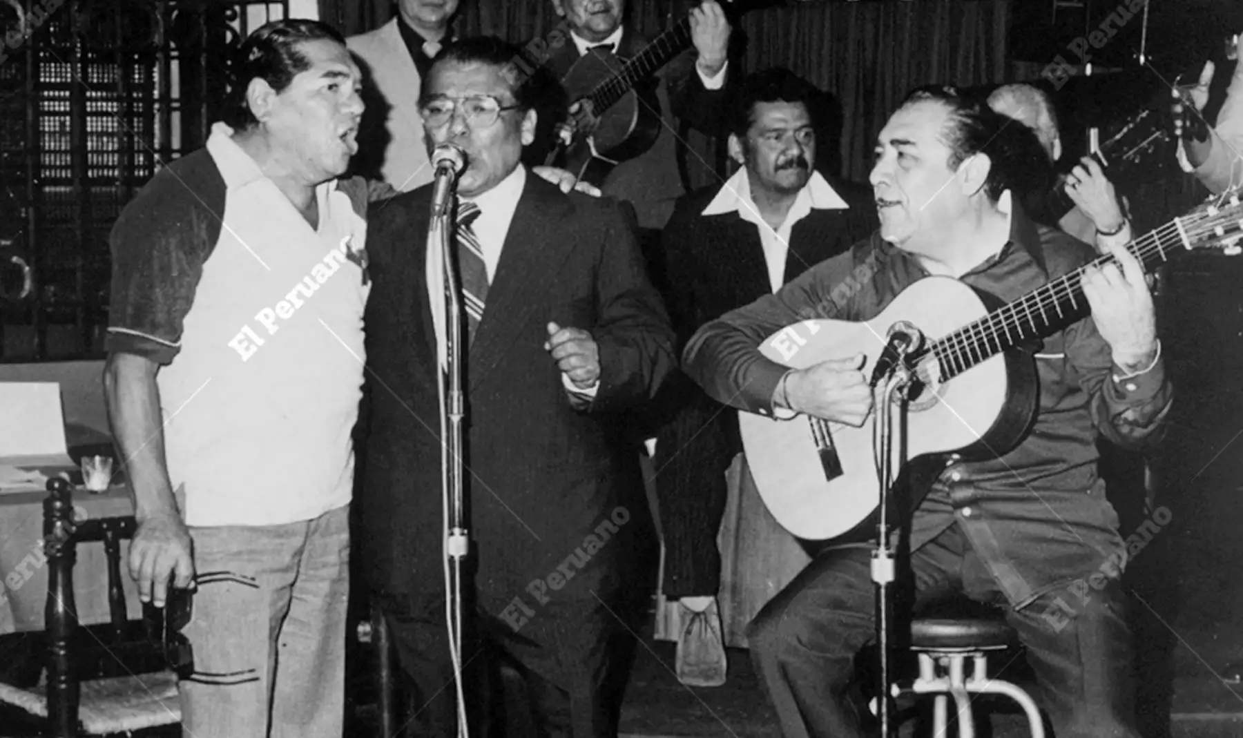 Lima - 1985 / Jorge Pérez "El Carreta", Panchito Jiménez y Oscar Avilés. Foto: Archivo Histórico de El Peruano