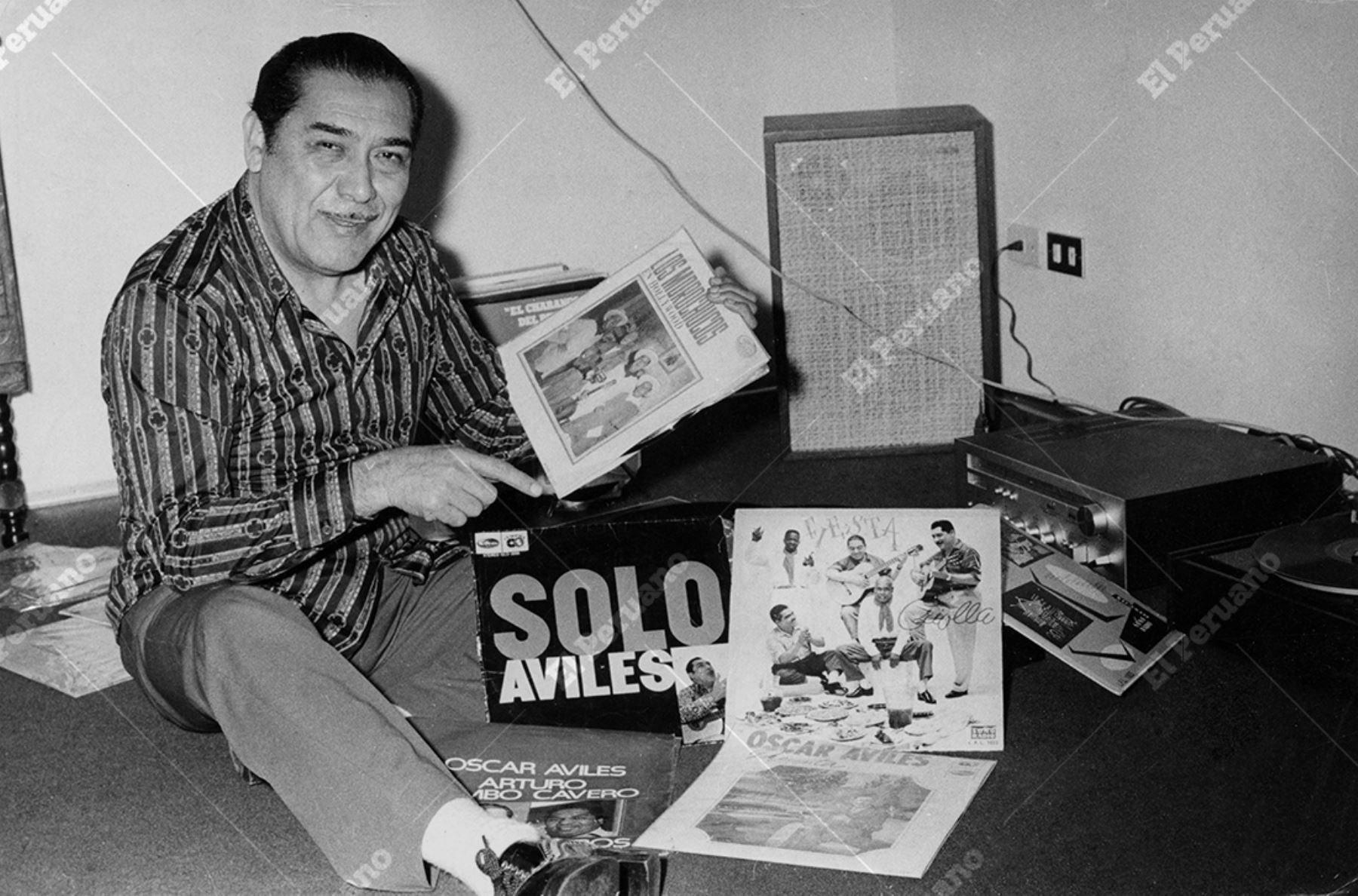 Lima - 5 setiembre 1977 / Entrevista a Oscar Avilés, primera guitarra del Perú. Foto: Archivo Histórico de El Peruano