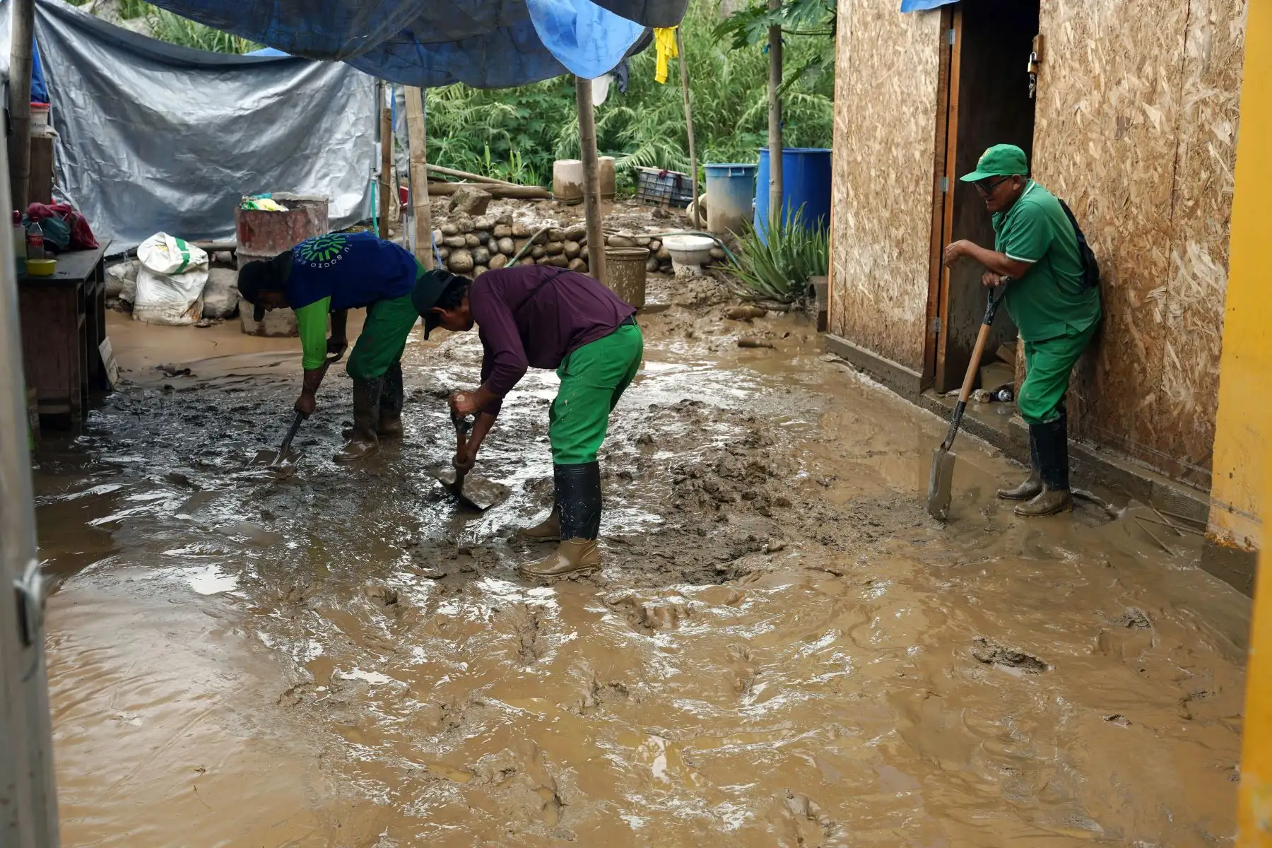 Huaico inundó calles del distrito de Los Molinos, en Ica. ANDINA/Difusión