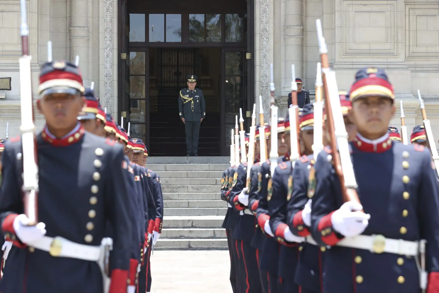 Tradicional cambio de guardia en palacio de Gobierno. Foto: ANDINA/ Prensa Presidencia