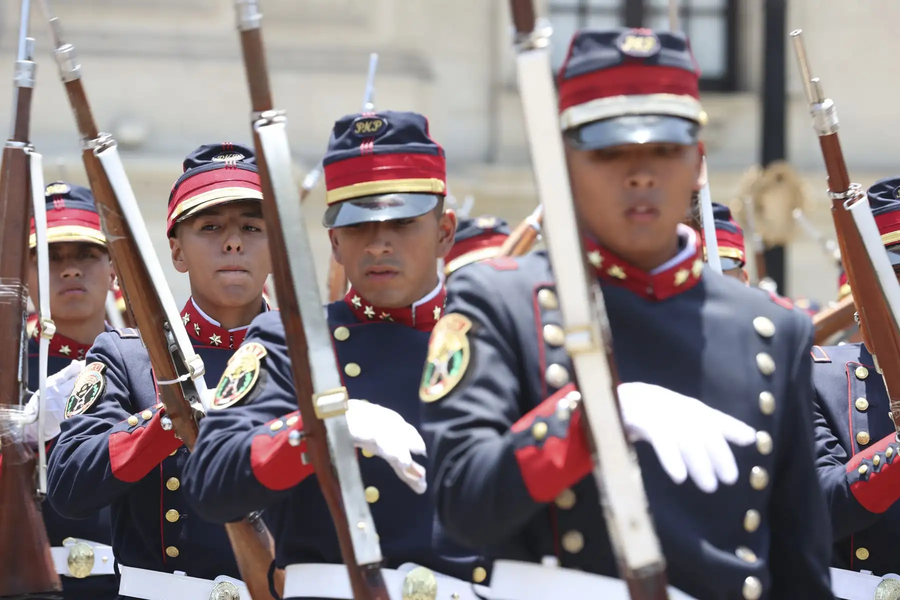 Tradicional cambio de guardia en palacio de Gobierno. Foto: ANDINA/ Prensa Presidencia