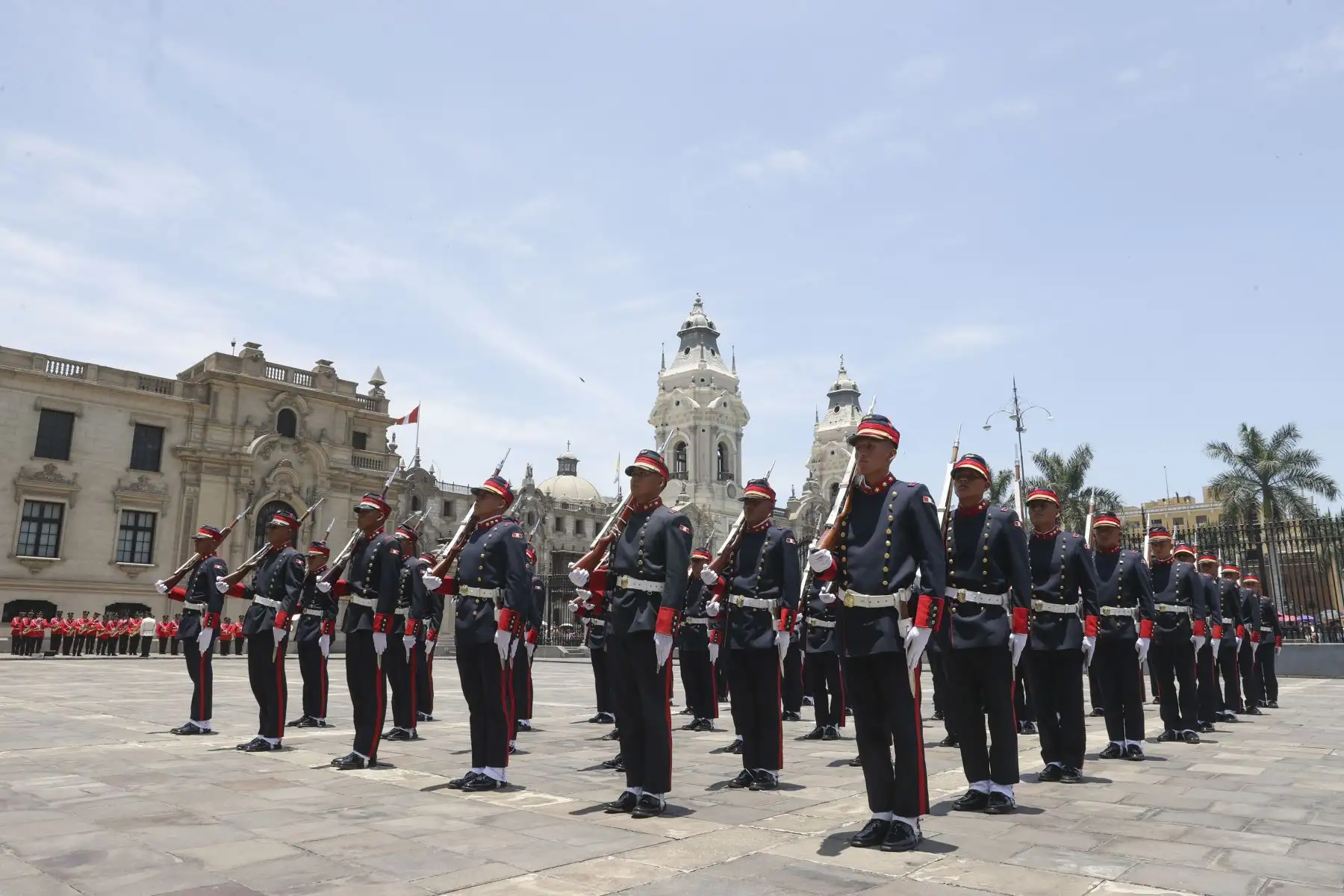 Tradicional cambio de guardia en palacio de Gobierno. Foto: ANDINA/ Prensa Presidencia