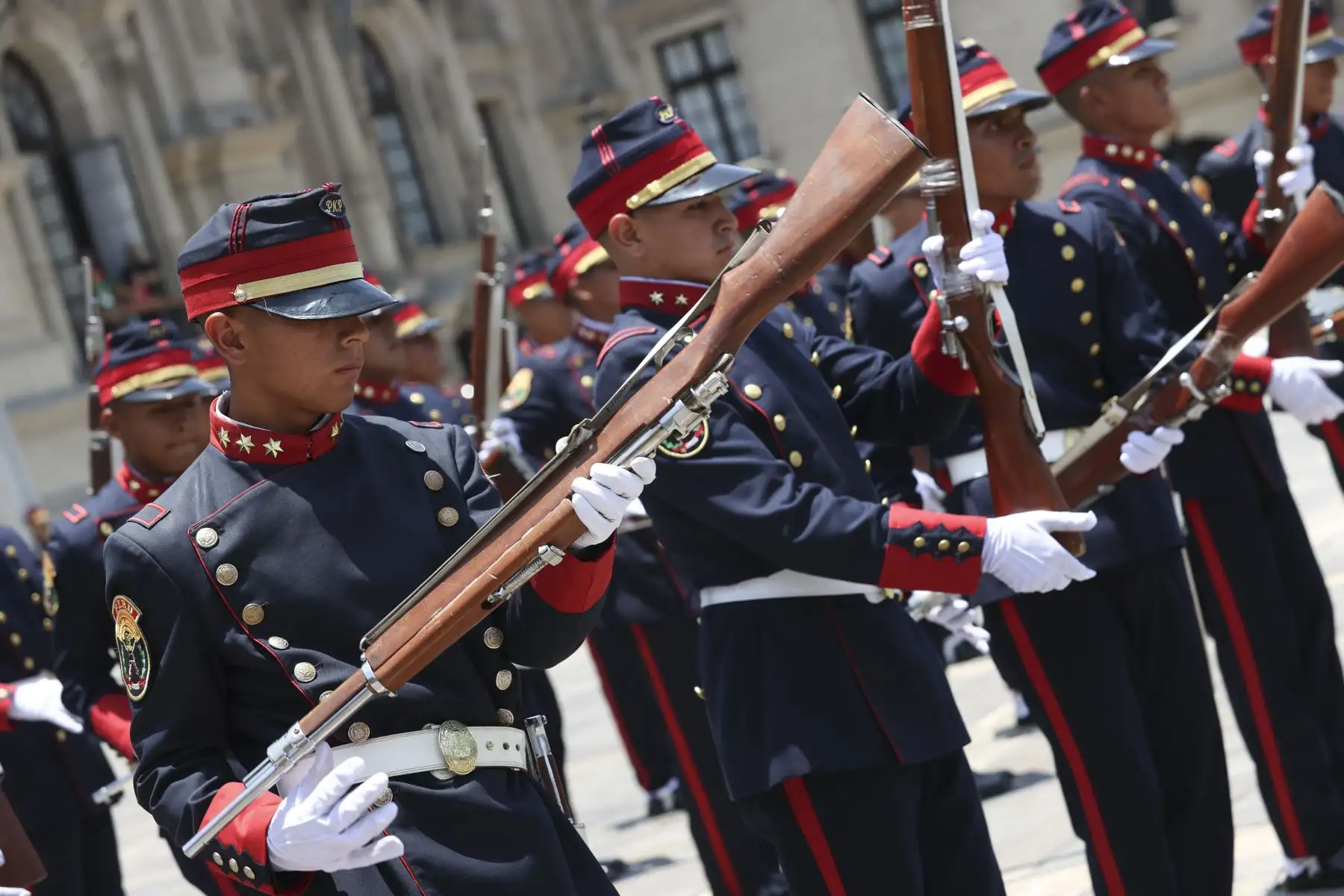 Tradicional cambio de guardia en palacio de Gobierno. Foto: ANDINA/ Prensa Presidencia