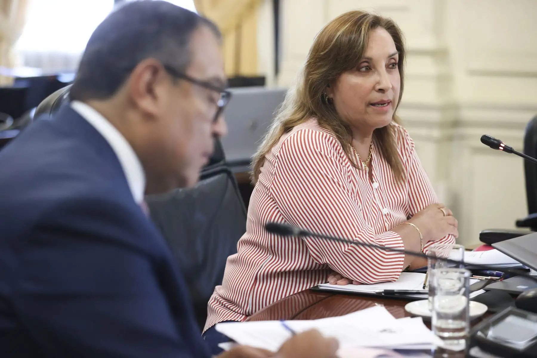 Presidenta Dina Boluarte lidera sesión de Consejo de Ministros. Foto: ANDINA/ Prensa Presidencia