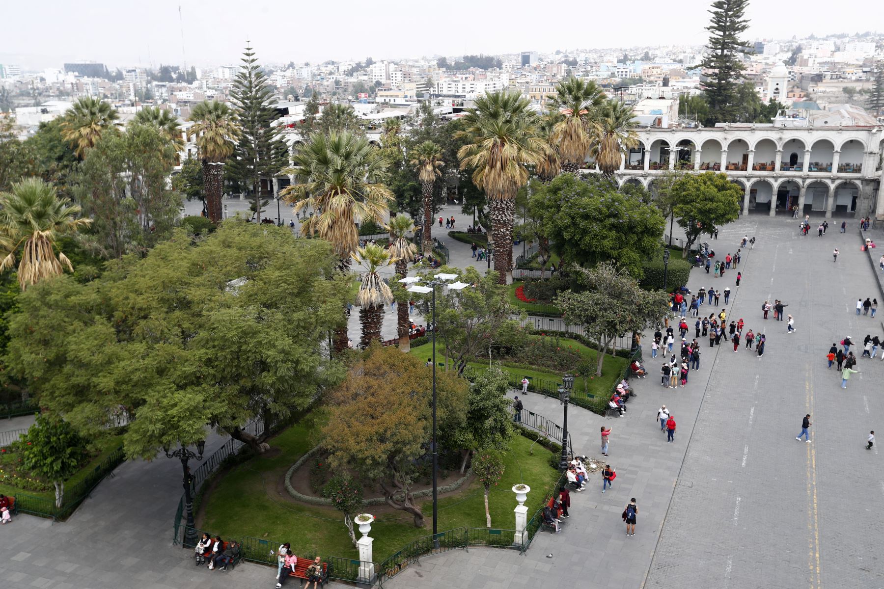 Plaza de Armas de la ciudad de Arequipa, al sur de Lima. Foto: ANDINA/Daniel Bracamonte