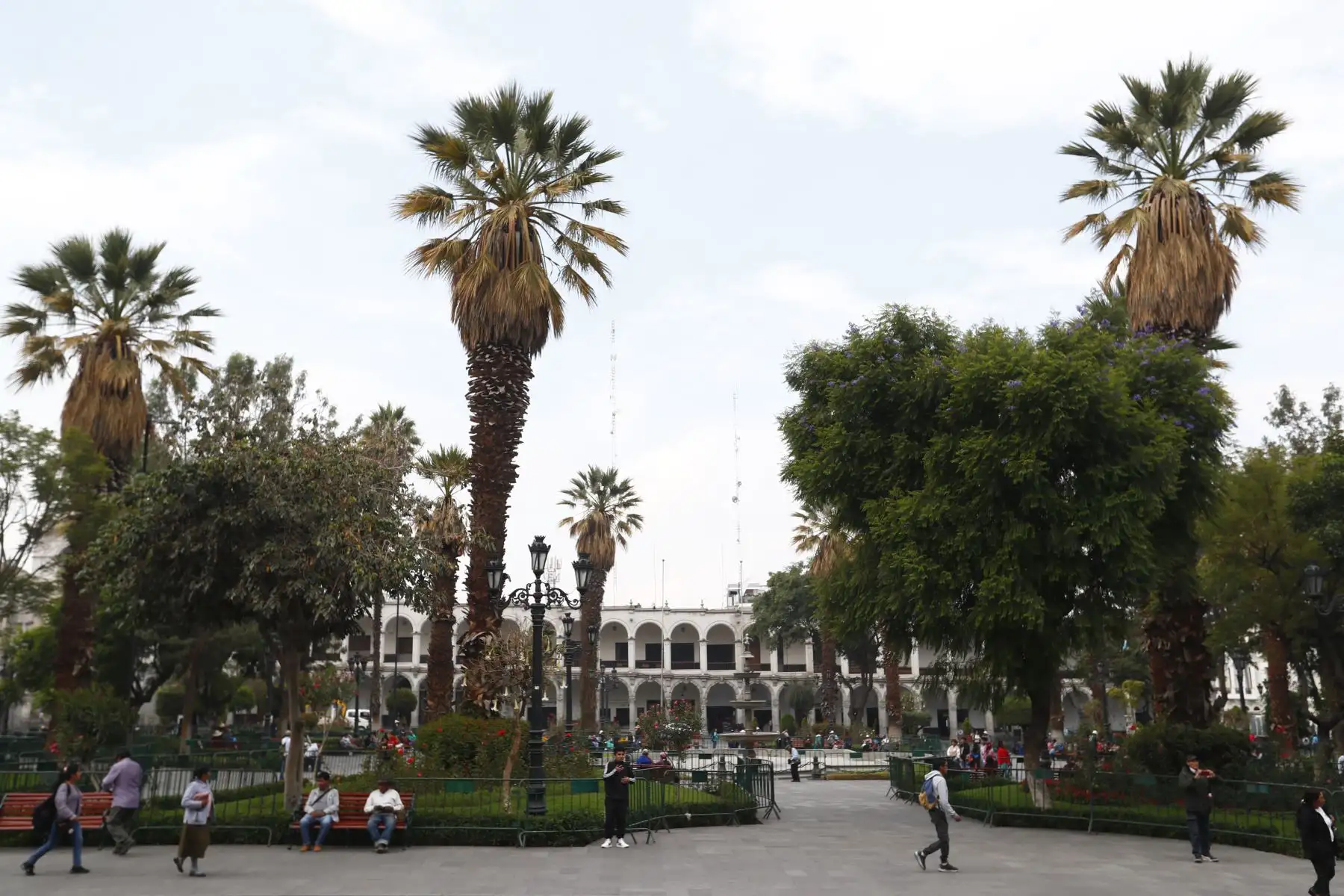 Plaza de Armas de la ciudad de Arequipa, ubicada en el centro histórico. Foto: ANDINA/Daniel Bracamonte