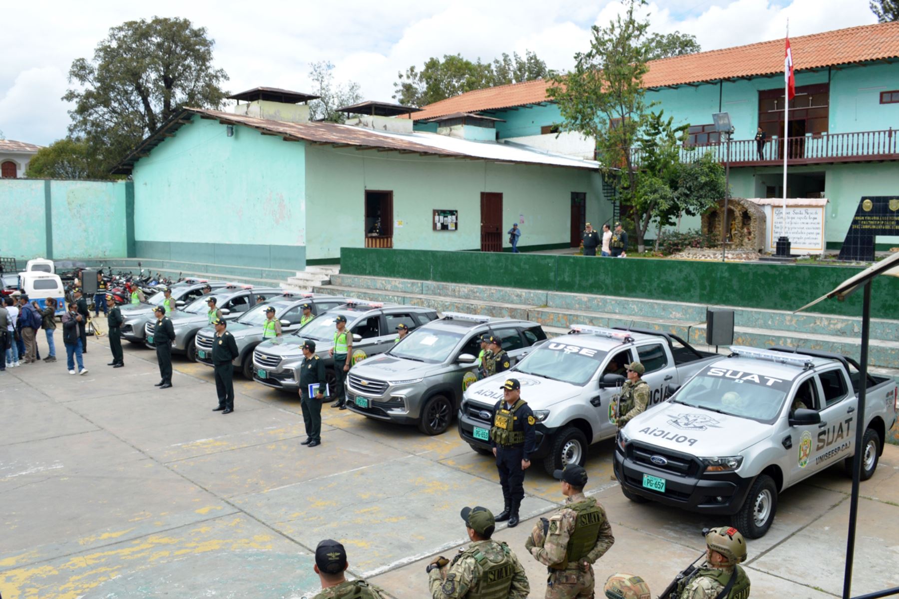 El Ministerio del Interior asignó siete modernos patrulleros a la Región Policial Cajamarca. Foto: ANDINA/Cortesía Eduard Lozano