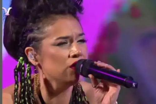 Intérprete huancaína Ruby Palomino. Foto: Captura TV