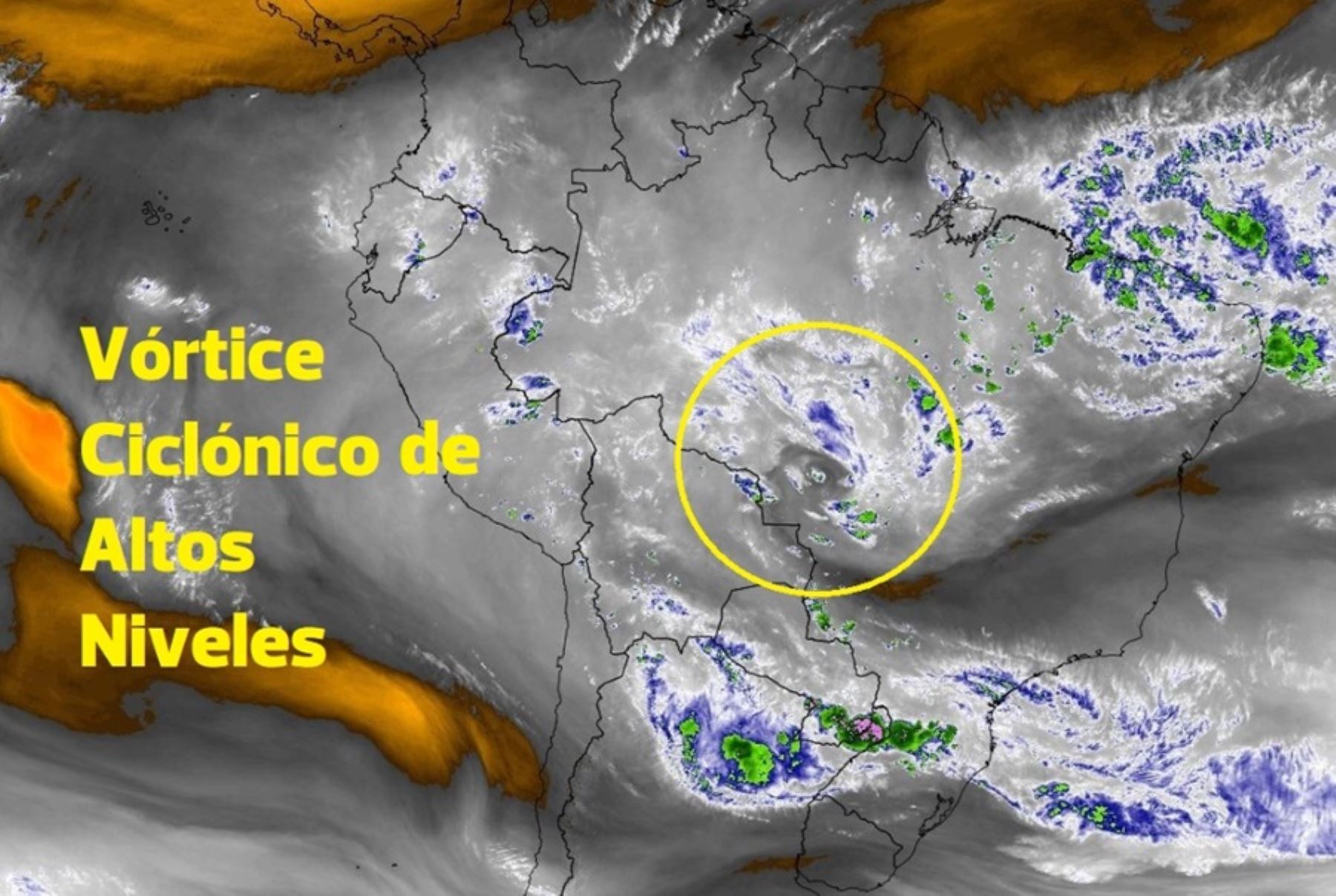 El Vórtice Ciclónico de Altos Niveles es un sistema o patrón atmosférico con circulación de grandes vientos en sentido horario, que se encuentra a una altura de alrededor de 8,000 kilómetros y que se localiza habitualmente sobre el noreste de Brasil. Se manifiesta en temporada de verano e influye en la ocurrencia e intensidad de las lluvias en Sudamérica.