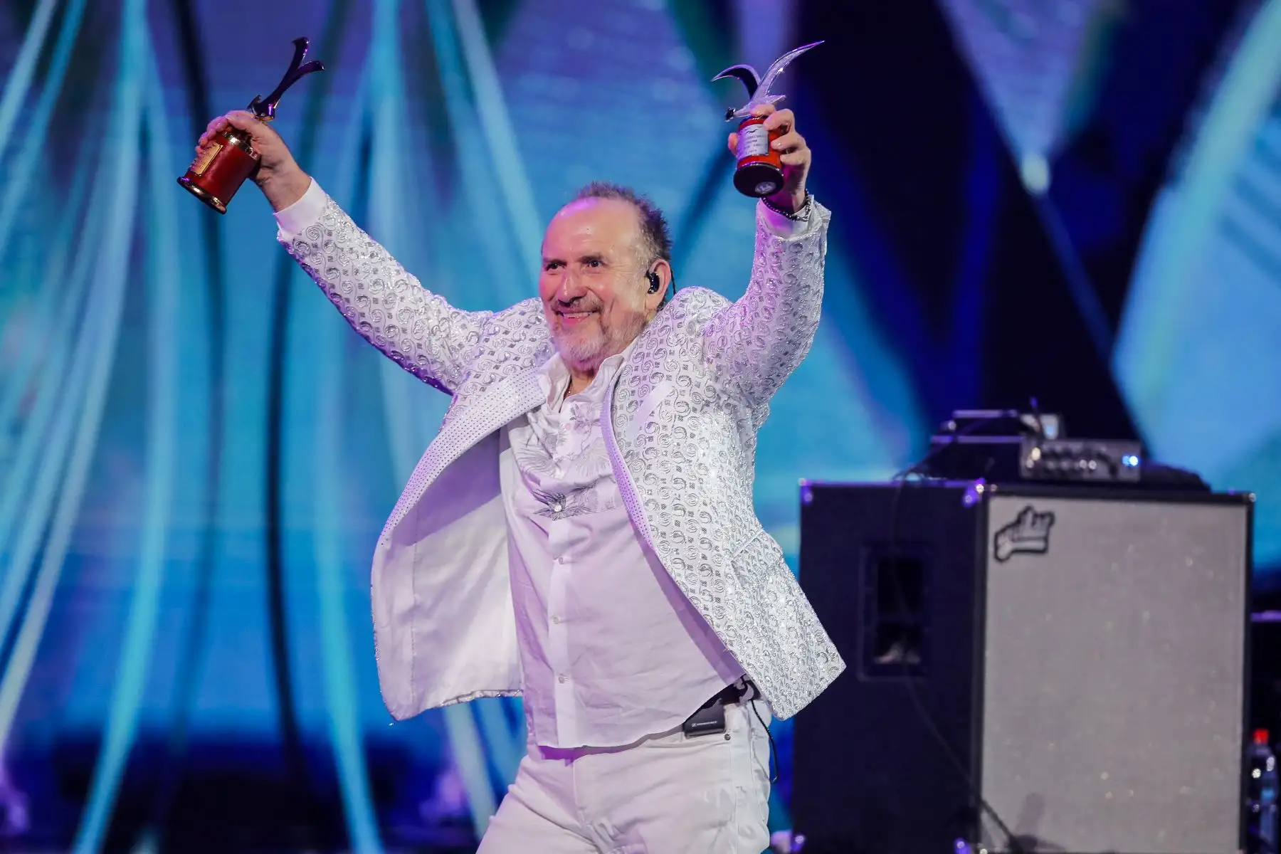 El grupo australiano Men At Work se presenta durante el 63º Festival Internacional de la Canción de Viña del Mar en Viña del Mar, Chile.
Foto: AFP