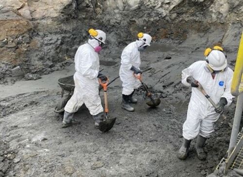 Especialistas del OEFA atendieron emergencia causada por la activación de quebradas en la mina Cerro Lindo ubicada en Chincha, región Ica.