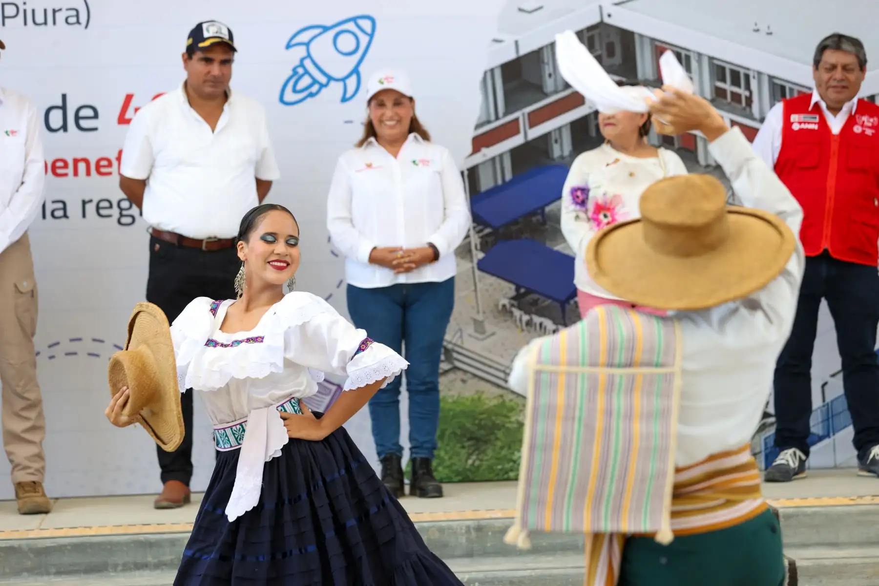 La presidenta Dina Ercilia Boluarte Zegarra participa en inauguración de nuevas instalaciones de la I. E. Genaro Martínez Silva en Catacaos, Piura.
Foto: ANDINA/Prensa Presidencia